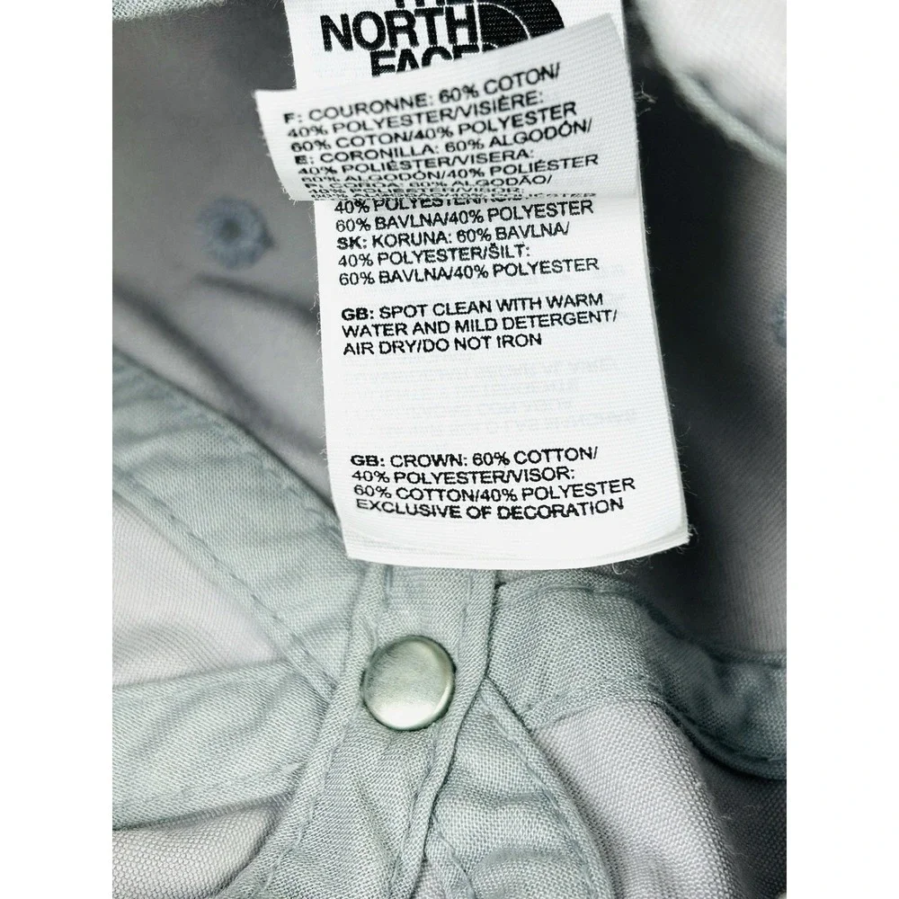 The North Face Bear Adult Light Grey‎ Adjustable Hat Strapback Cap